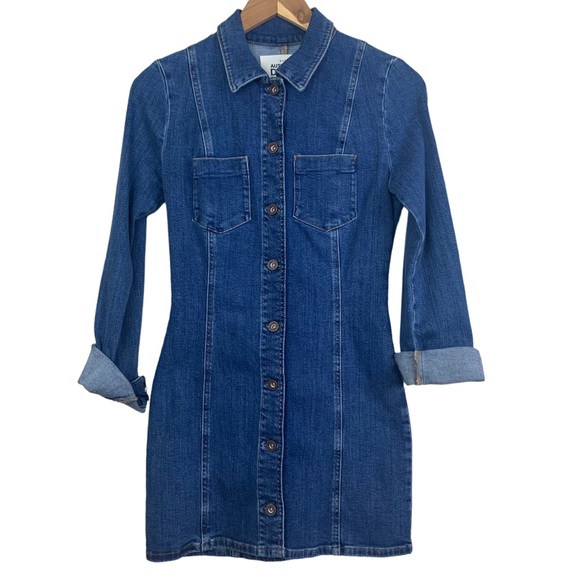 Zara Authentic Denim by TRF Women’s Denim Button Closure Mini Dress Size Small - Picture 1 of 16